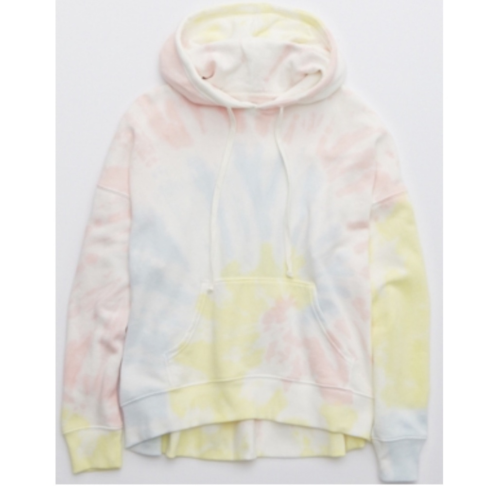 SOLD OUT - AERIE WEEKEND OVERSIZED HOODIE - SLUMBER PARTY TIE DYE - SMALL